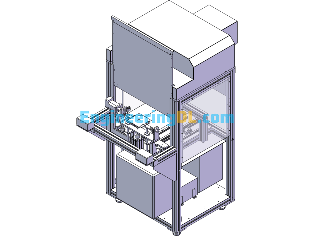 Automatic Labeling Machine SolidWorks, 3D Exported Free Download