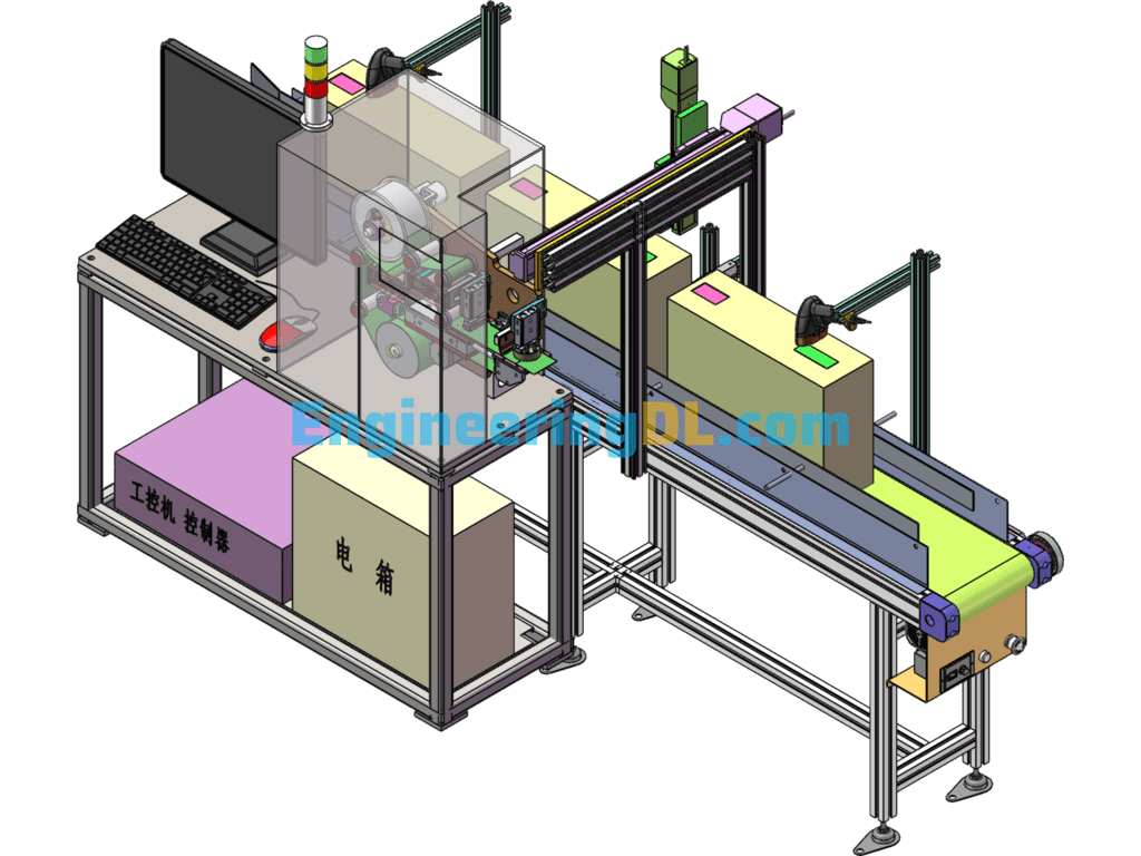 Automatic Labeling Machine SolidWorks Free Download