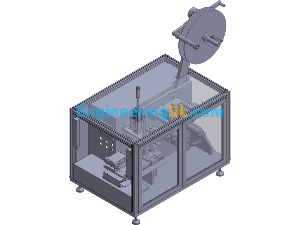Automatic Labeling Machine 3D Exported Free Download