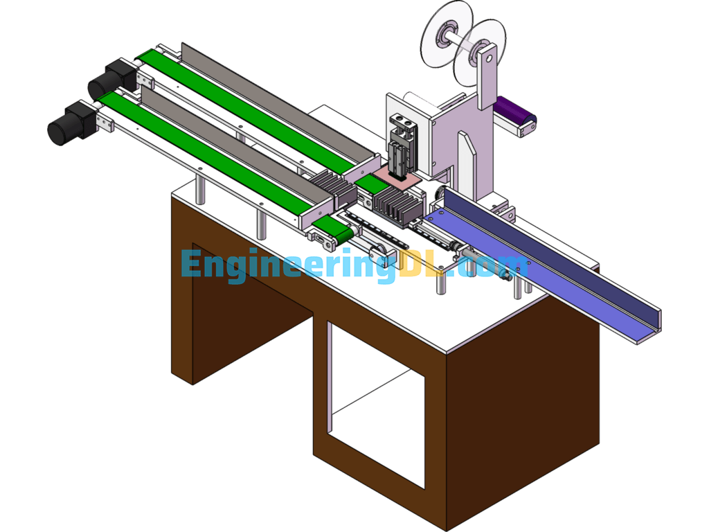Automatic Labeling Machine Graduation Design Complete Set Of Information SolidWorks Free Download