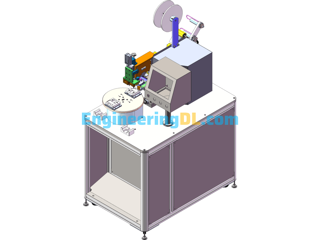 Automatic Laminating Machine Equipment Design SolidWorks, 3D Exported Free Download