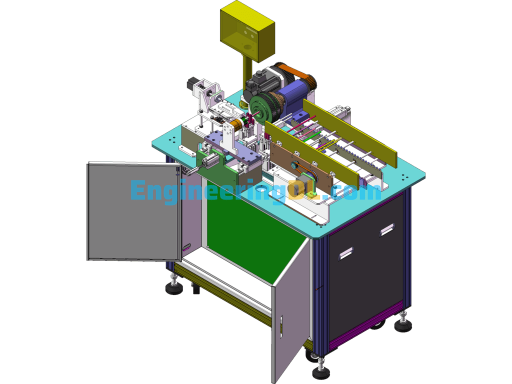 Automatic Turning Mouth Machine (Final Version) SolidWorks, AutoCAD Free Download