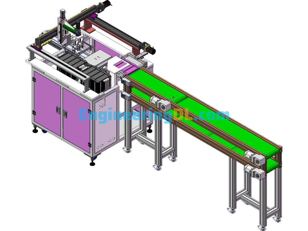 Automatic Board Transfer Machine (With DFM) SolidWorks, 3D Exported Free Download