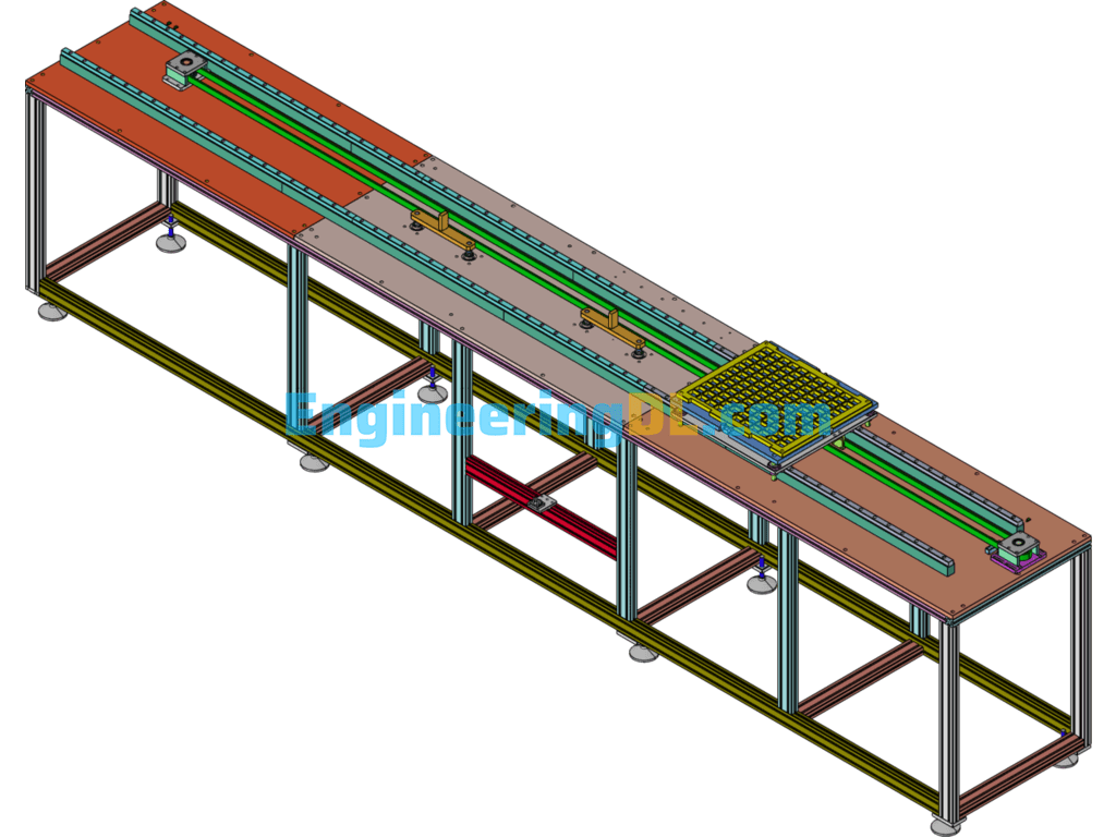 Automatic Conveying Line SolidWorks, 3D Exported Free Download