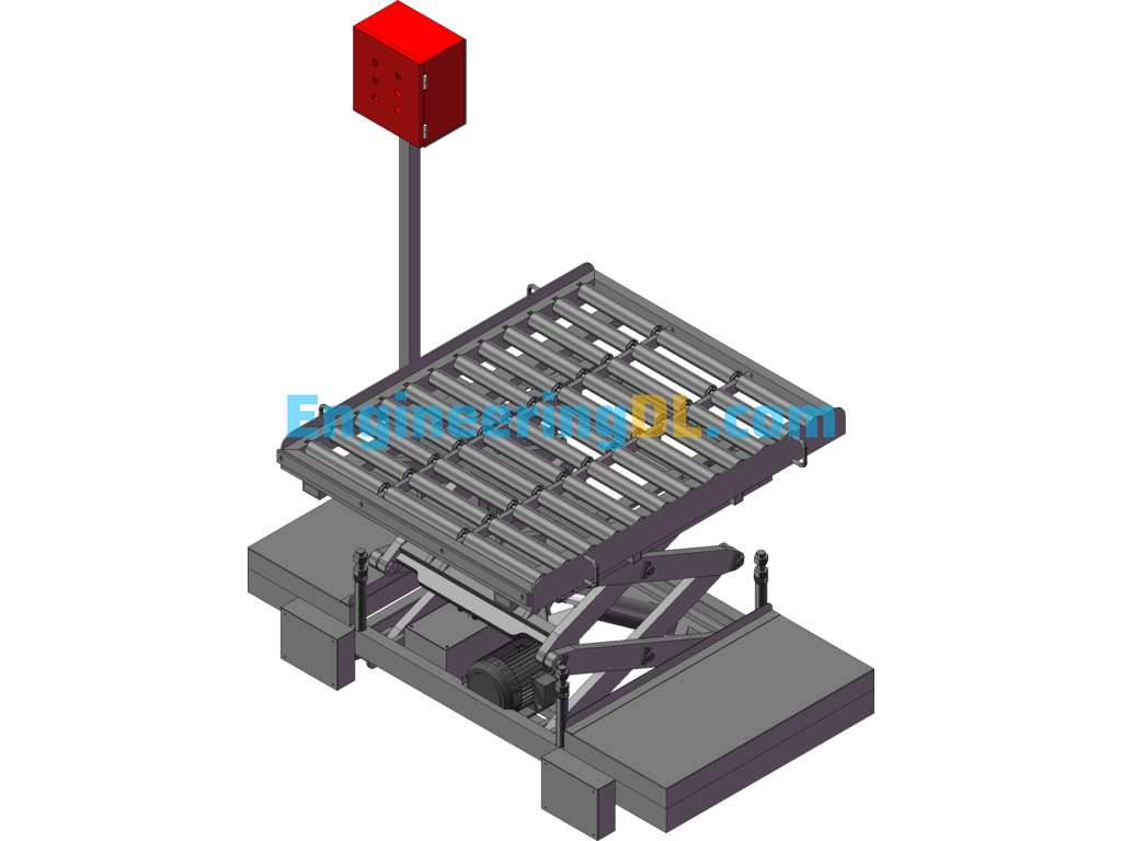 Automatic Operation Lift 3D+CAD Engineering Drawing+Bom List SolidWorks, AutoCAD, 3D Exported Free Download