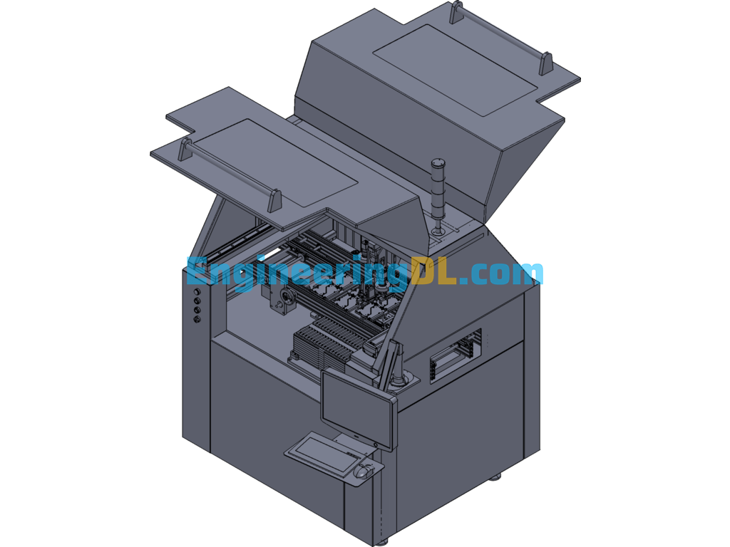 Automatic Connector Insertion Machine Non-Standard Equipment SolidWorks, 3D Exported Free Download