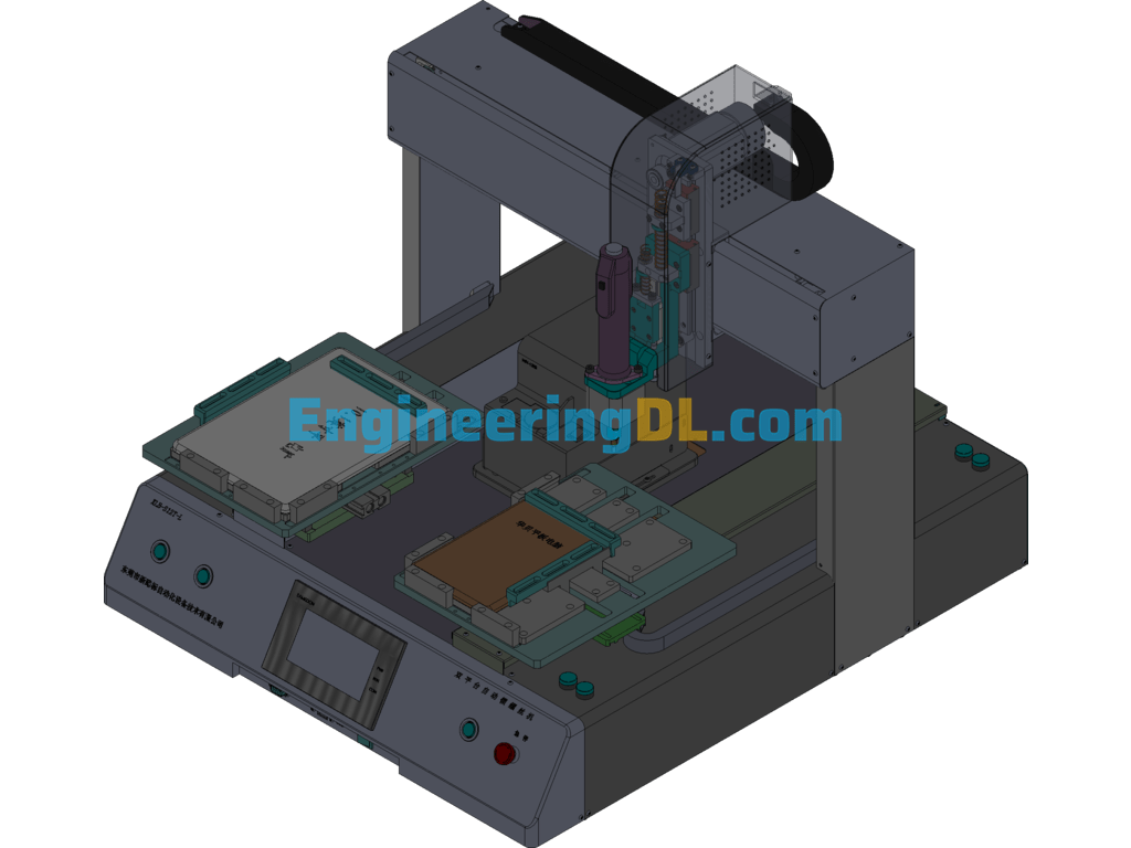 Automatic Screw Locking Machine (3D + Machining Drawing + Engineering Drawing + BOM List) SolidWorks, AutoCAD, 3D Exported Free Download