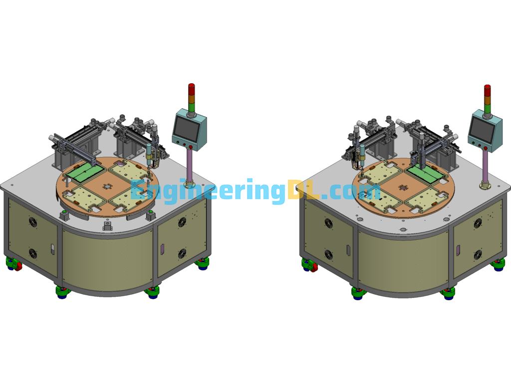 Automatic Locking Screw Machine Left-Handed Mass Production Machine SolidWorks, 3D Exported Free Download