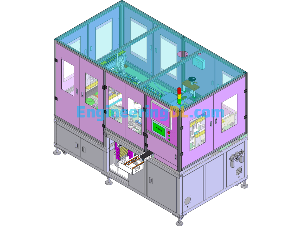 Automatic Laser Welding Loading And Unloading Equipment (Stable Operation Of Production Equipment) SolidWorks, 3D Exported Free Download
