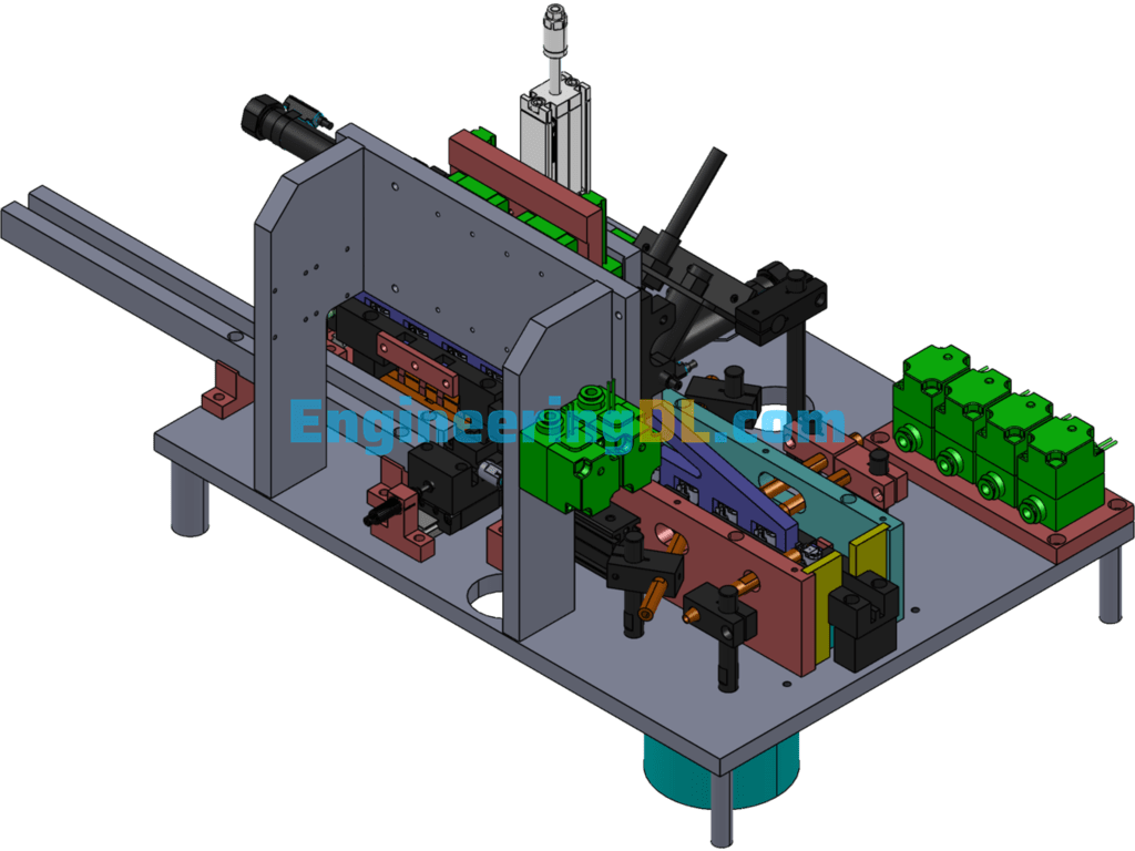 Automatic Dust Removal Blowing Machine (Full Cam Mechanism Blowing Dust Removal Equipment) SolidWorks Free Download