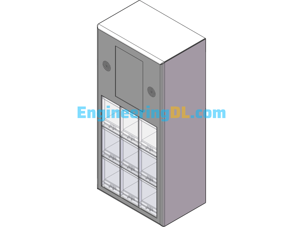 Self-Service Mini Vending Machine SolidWorks, 3D Exported Free Download