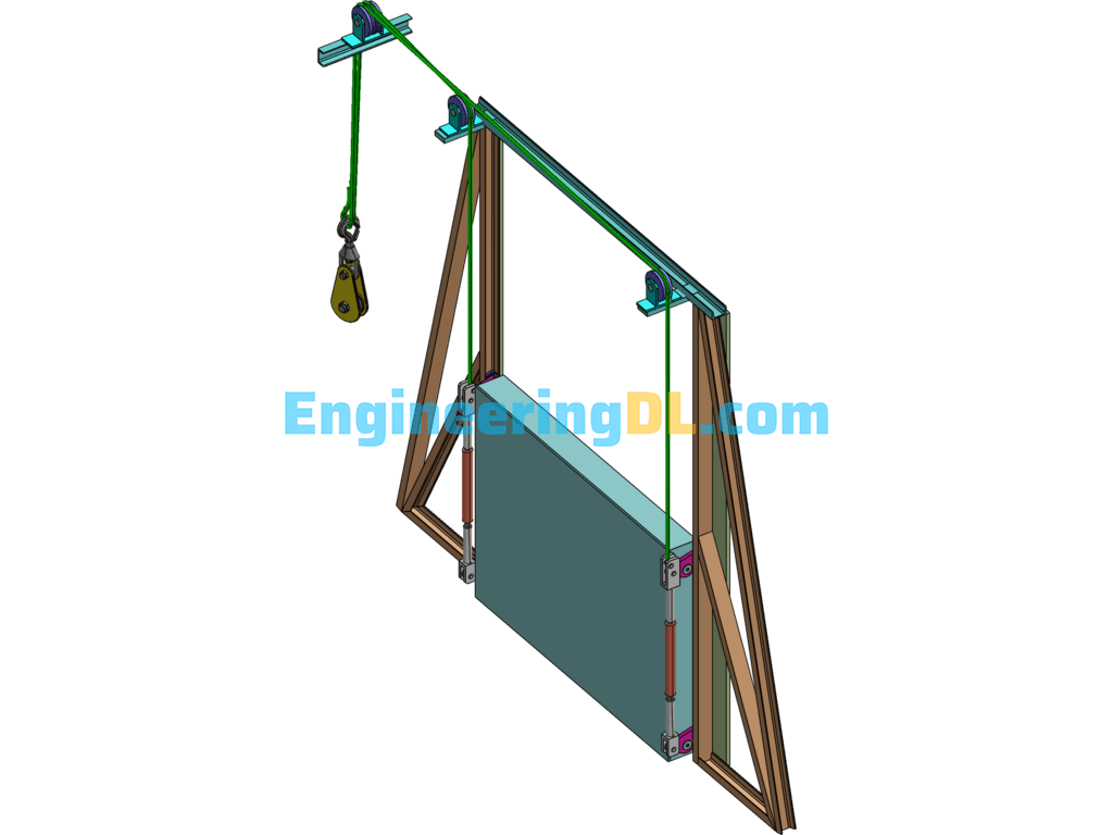 Self-Weight Compression Of Furnace Door SolidWorks, 3D Exported Free Download