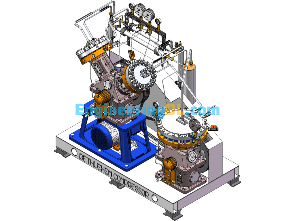 Aircraft Carrier Compressor (SolidWorks Exploded View) SolidWorks Free Download