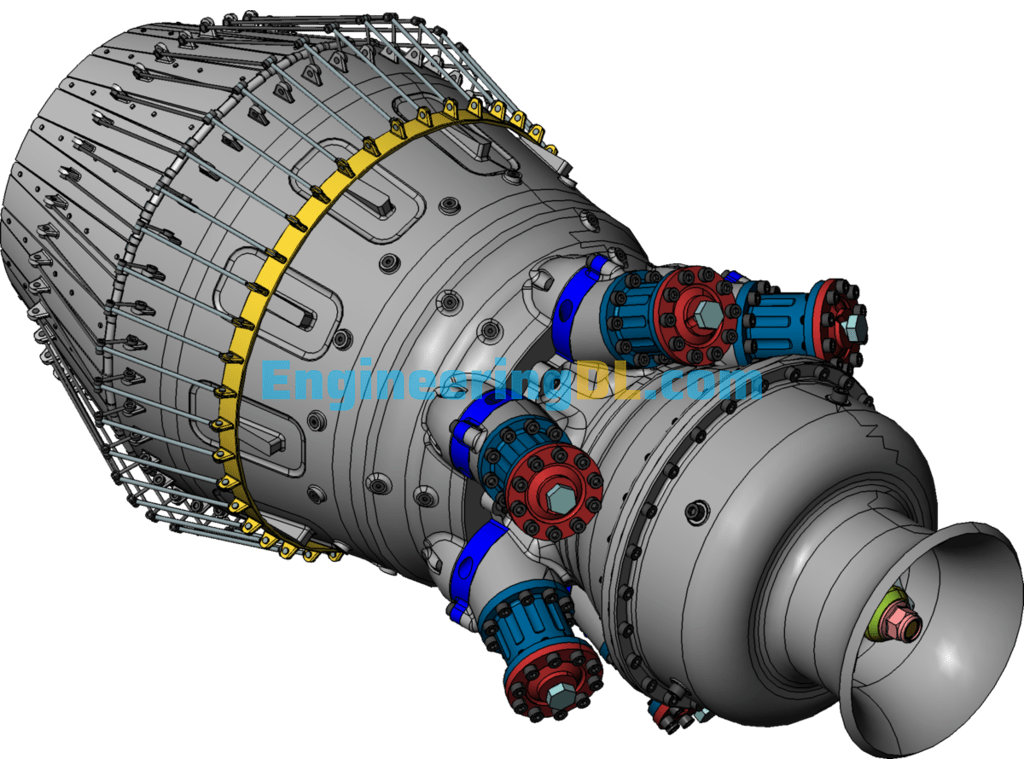 Aero Engines (Aircraft Turbine Engines) SolidWorks, 3D Exported Free Download