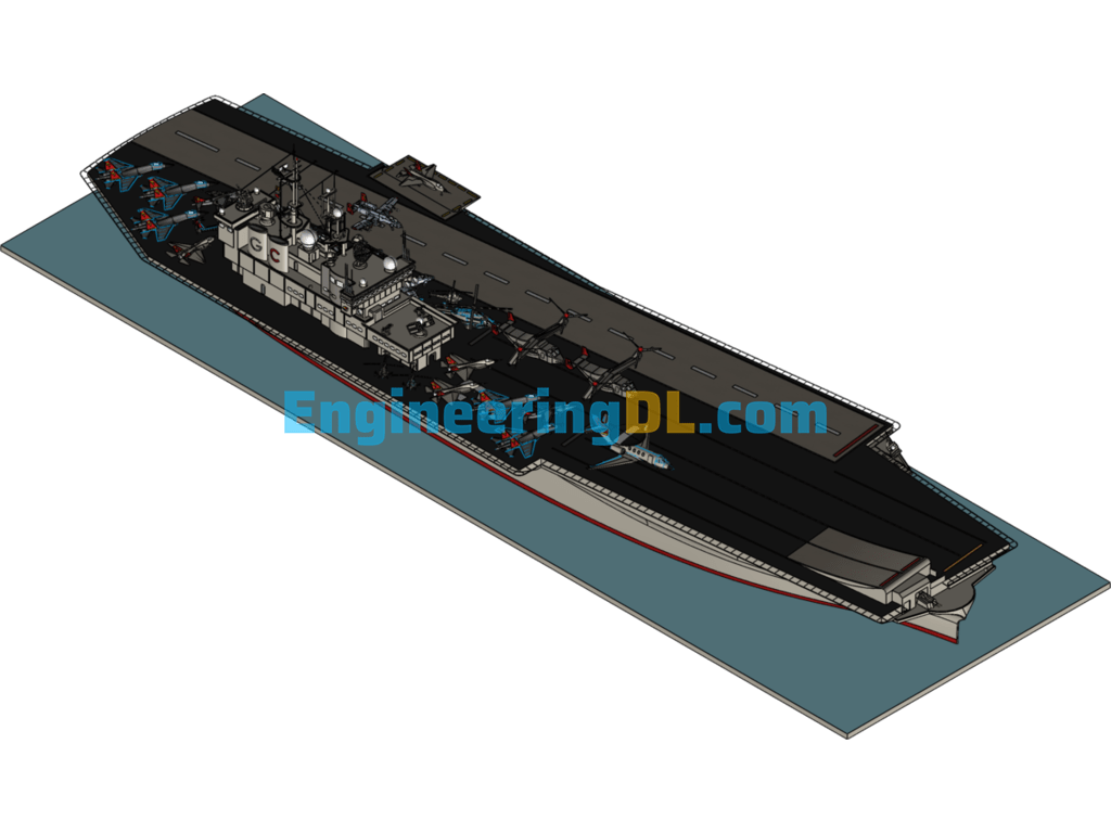 Aircraft Carrier Model SolidWorks Free Download