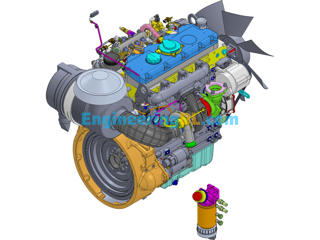 British Imported Diesel Engines SolidWorks Free Download