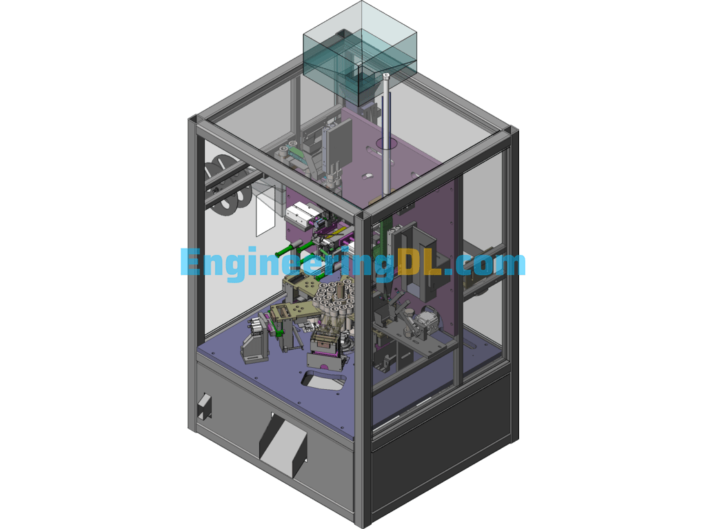 Tea Inside And Outside Bag Vacuum Packaging Machine SolidWorks, 3D Exported Free Download