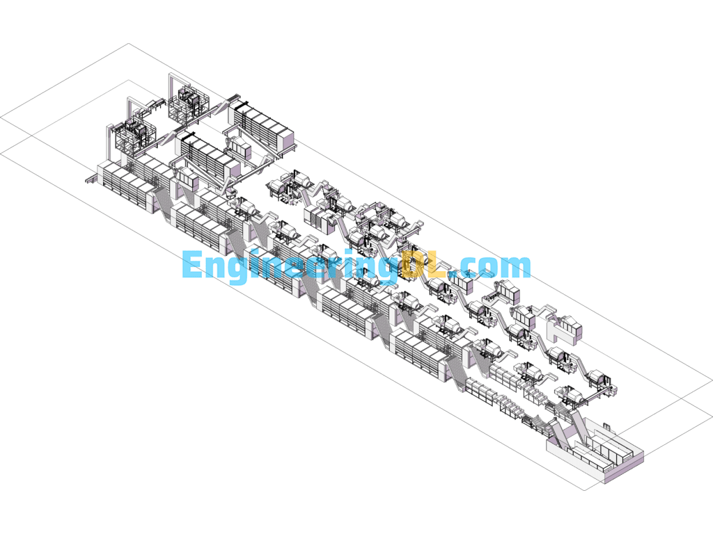 Tea Production Line SolidWorks, 3D Exported Free Download