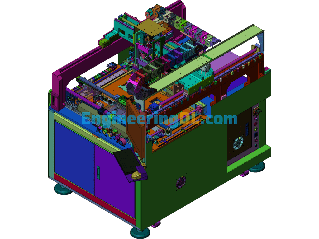 Floor-Mounted Valve Body Assembly Equipment,3D Detail SolidWorks, 3D Exported Free Download