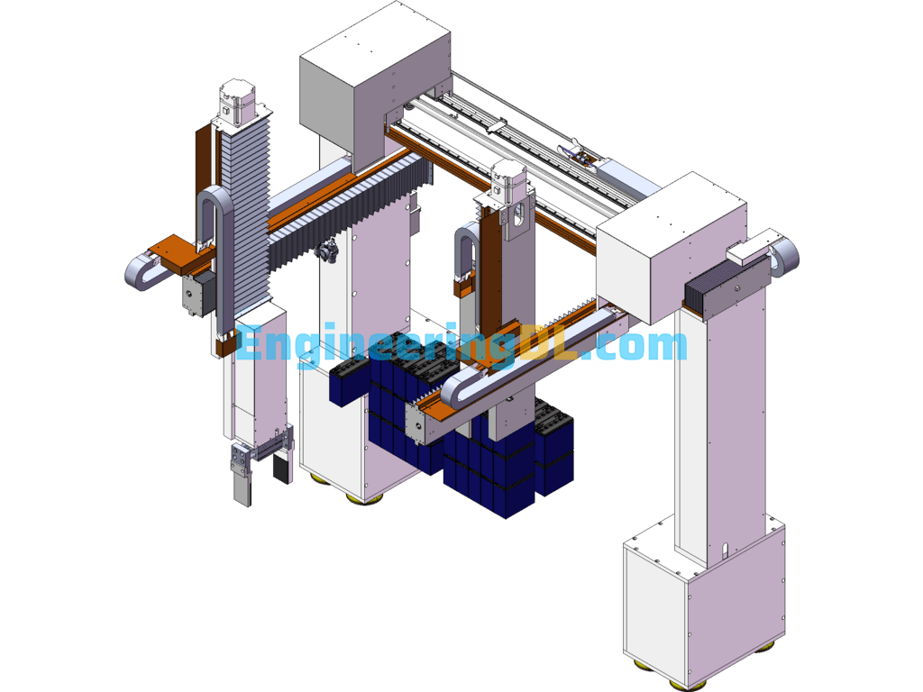 Battery Three-Axis Module Palletizer SolidWorks Free Download