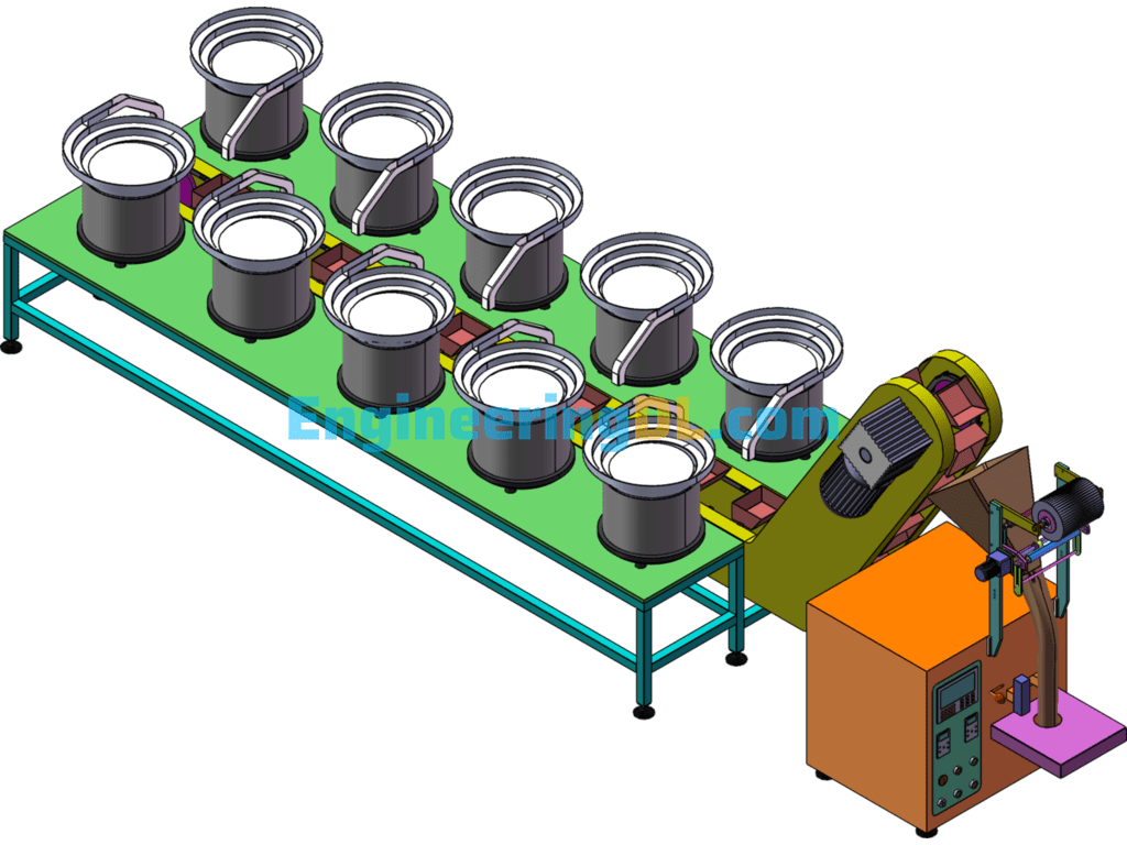 Screw Sorting And Packing Machine SolidWorks Free Download