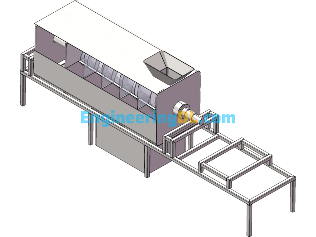 Screw Extrusion Dewatering Machine SolidWorks Free Download