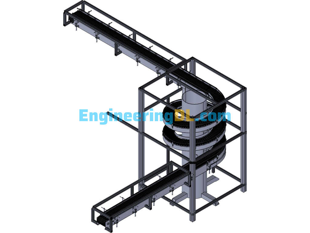 Screw Conveyor SolidWorks, 3D Exported Free Download