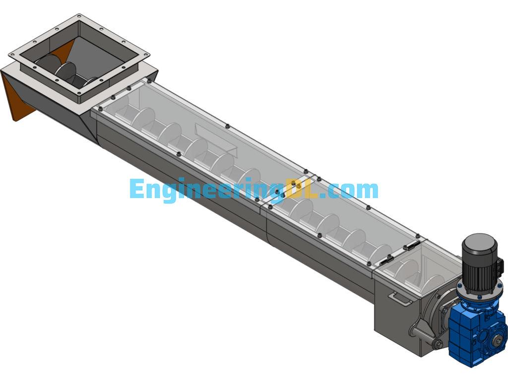 Complete Set Of 3D Drawings Of Screw Conveyor SolidWorks Free Download