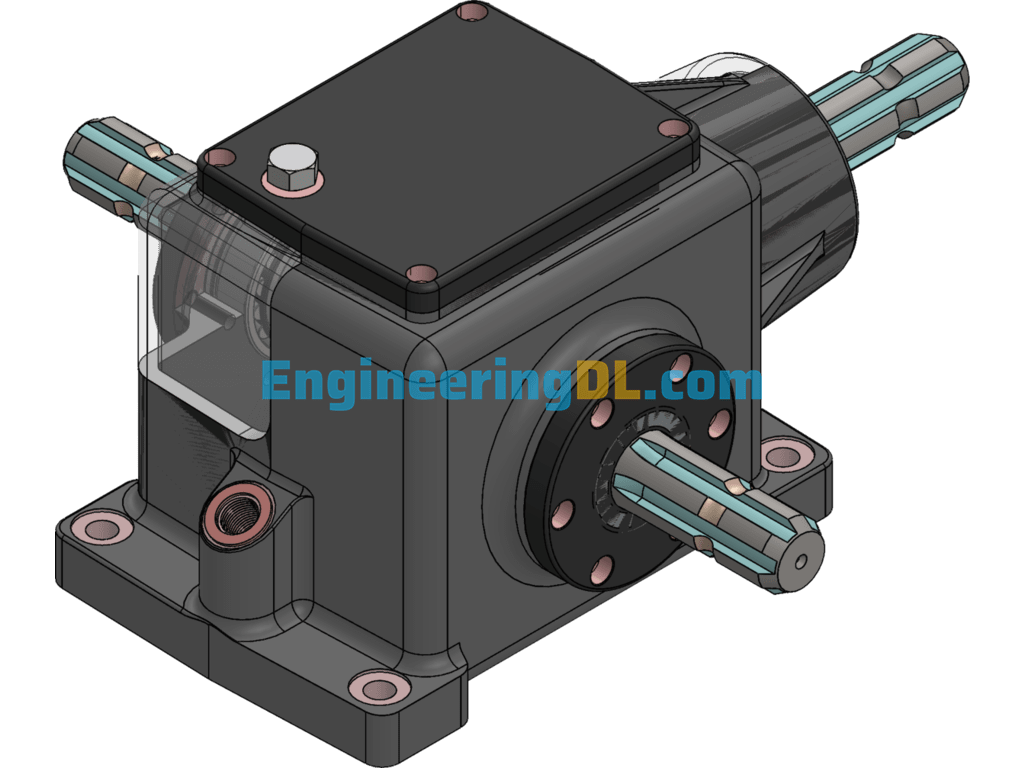 Spiral Bevel Gearbox (Gleason) 3D Modeling Drawings SolidWorks Free Download