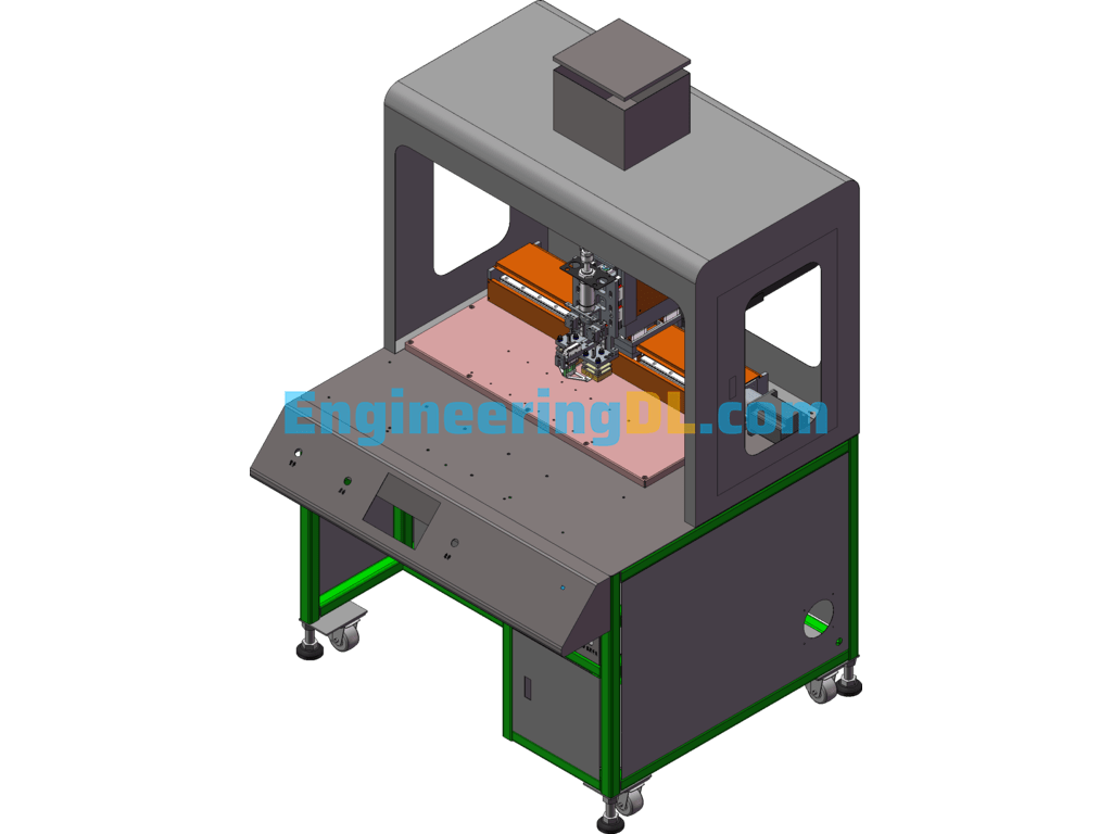Nut Hot Melt Implantation Equipment (Mass Production Type) SolidWorks, 3D Exported Free Download