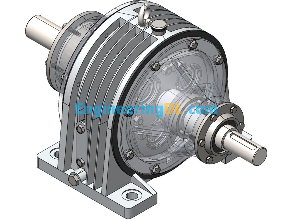 Planetary Drive Gearbox (With Exploded View) SolidWorks Free Download