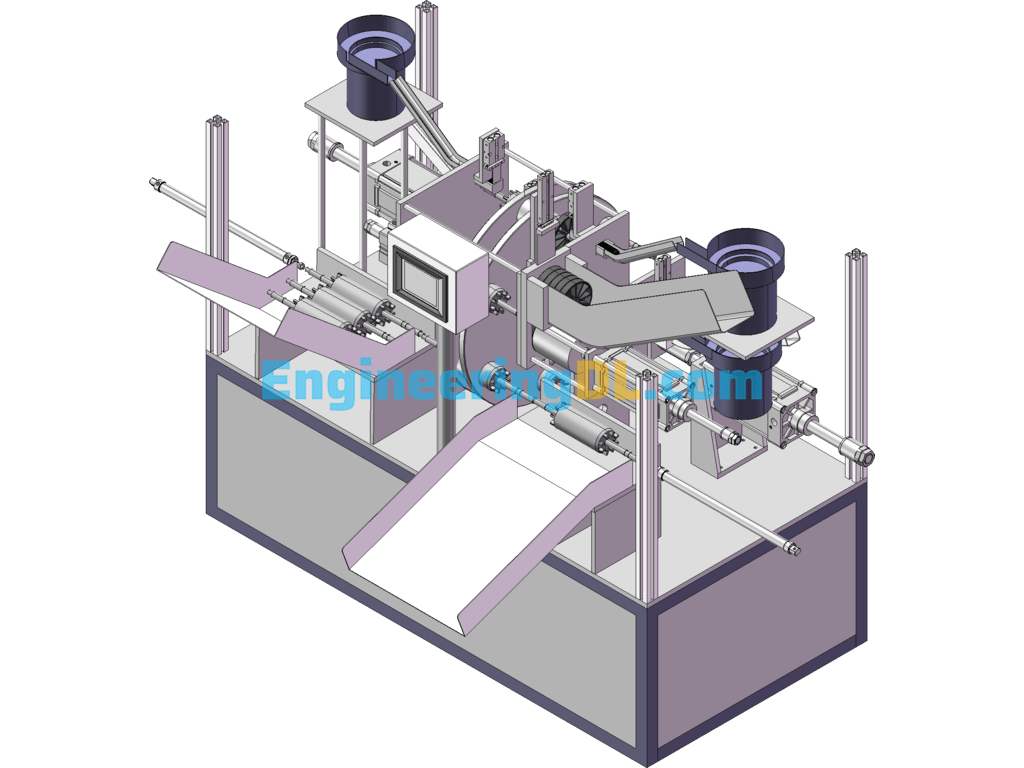 Installing Snap Ring Bearing Fan Blade Machine (Automatic Assembly Machine Equipment) SolidWorks Free Download
