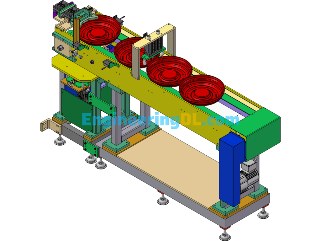 Loading Conveyor SolidWorks, 3D Exported Free Download