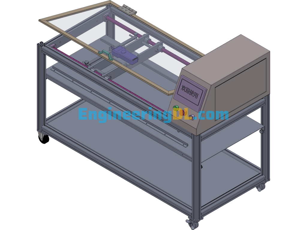 Laminating Tension Testing Machine SolidWorks, 3D Exported Free Download