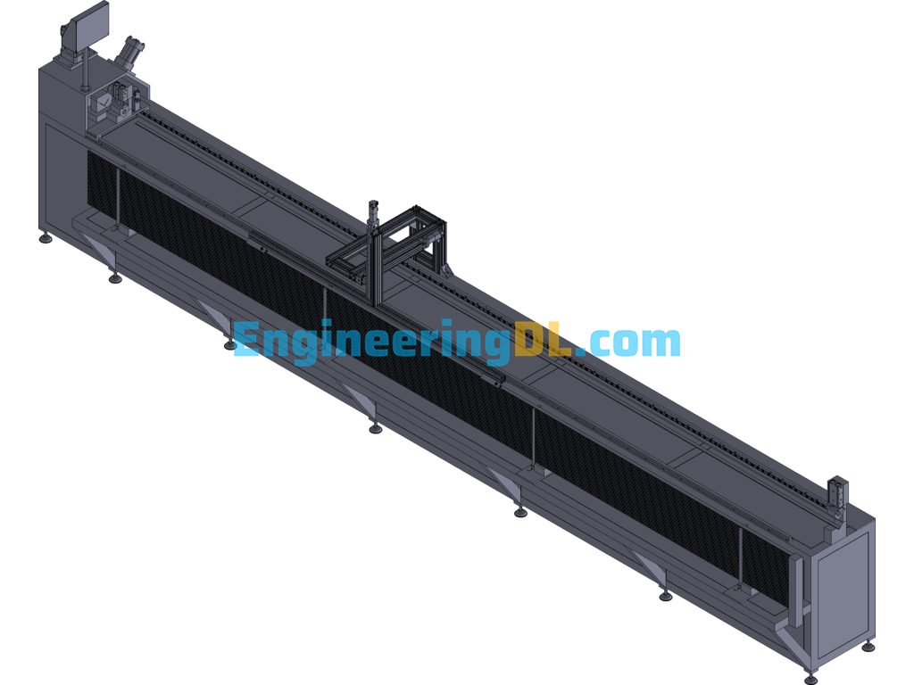 Angle Iron Automatic Loading Feeding Punching Cutting Stacking Equipment 3D Exported Free Download