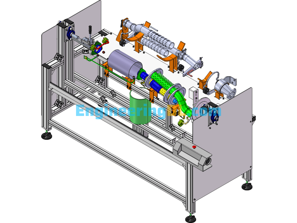 Automotive Exhaust System Components For Test Equipment SolidWorks Free Download