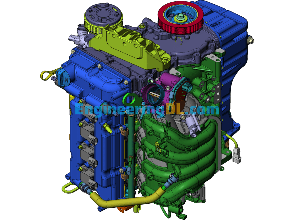 Detailed Car Engine Design Model SolidWorks Free Download