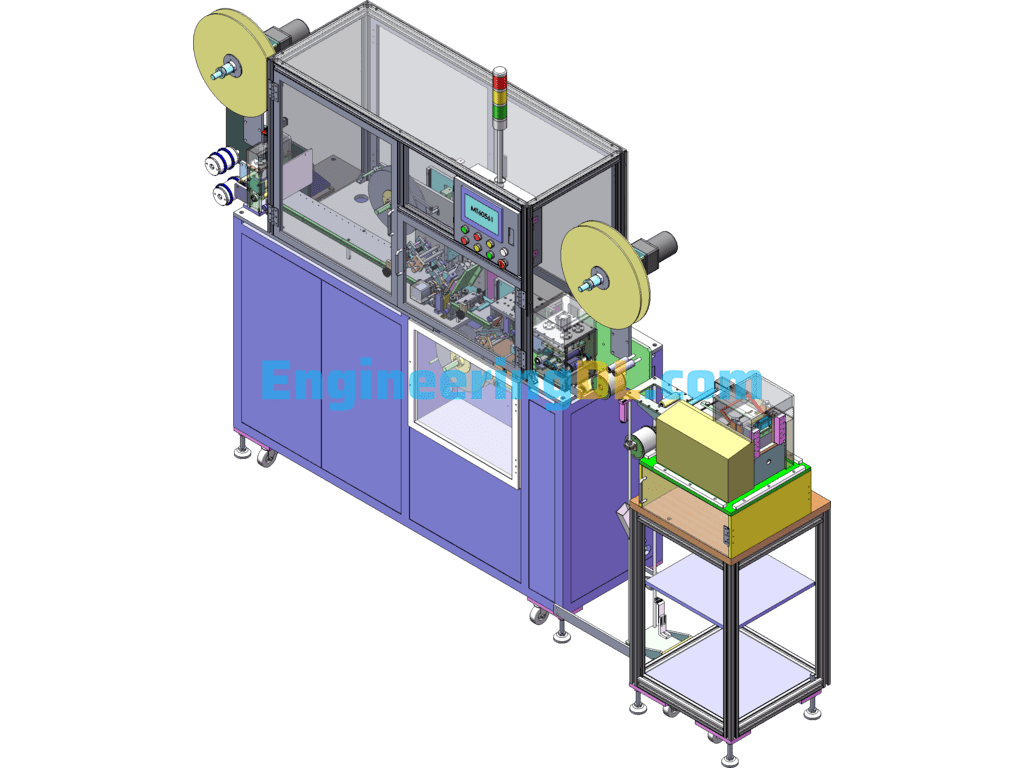 Double-Sided Adhesive Machine, Stick FPC Line Non-Standard Fully Automatic Stick Double-Sided Tape Machinery And Equipment SolidWorks Free Download