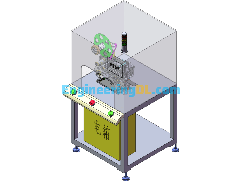 Labeling Machine SolidWorks, 3D Exported Free Download