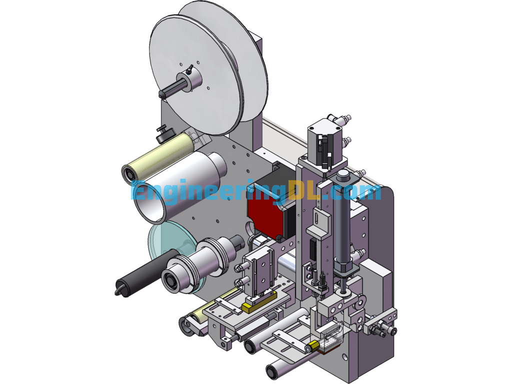 Labeling Machine Labeling Machine Out Of The Film Supply Mechanism SolidWorks Free Download