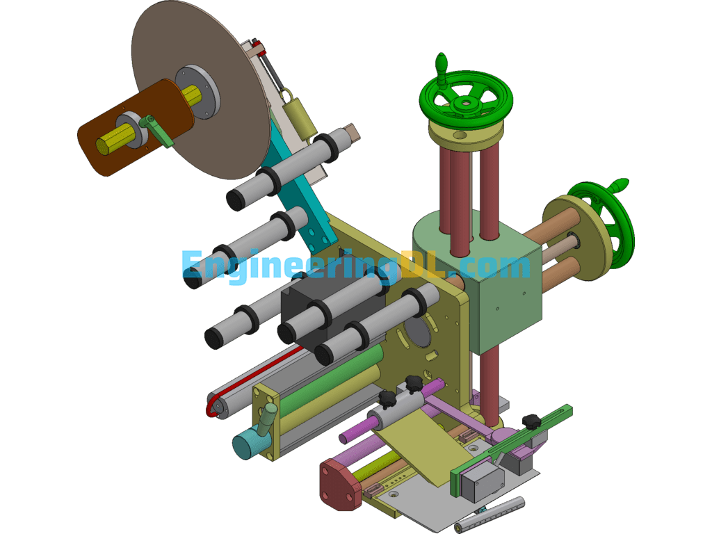 Film Feeding Mechanism SolidWorks, 3D Exported Free Download