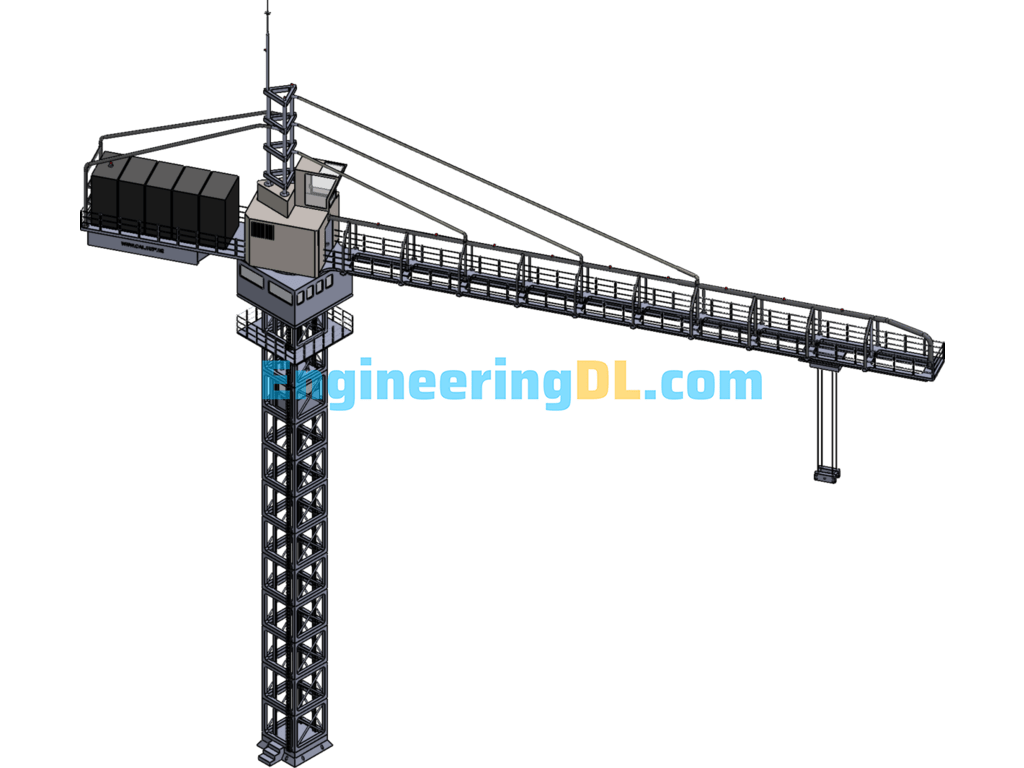 Crane Cranes SolidWorks, 3D Exported Free Download