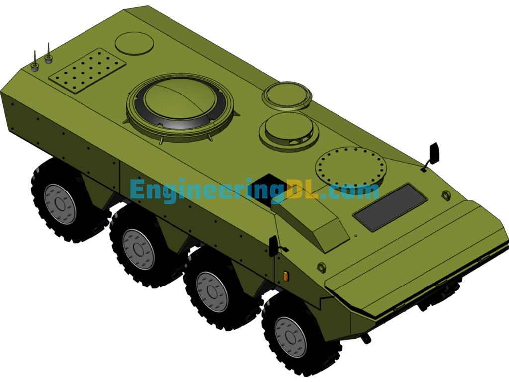 Super Amphibious Military Vehicle SolidWorks Free Download