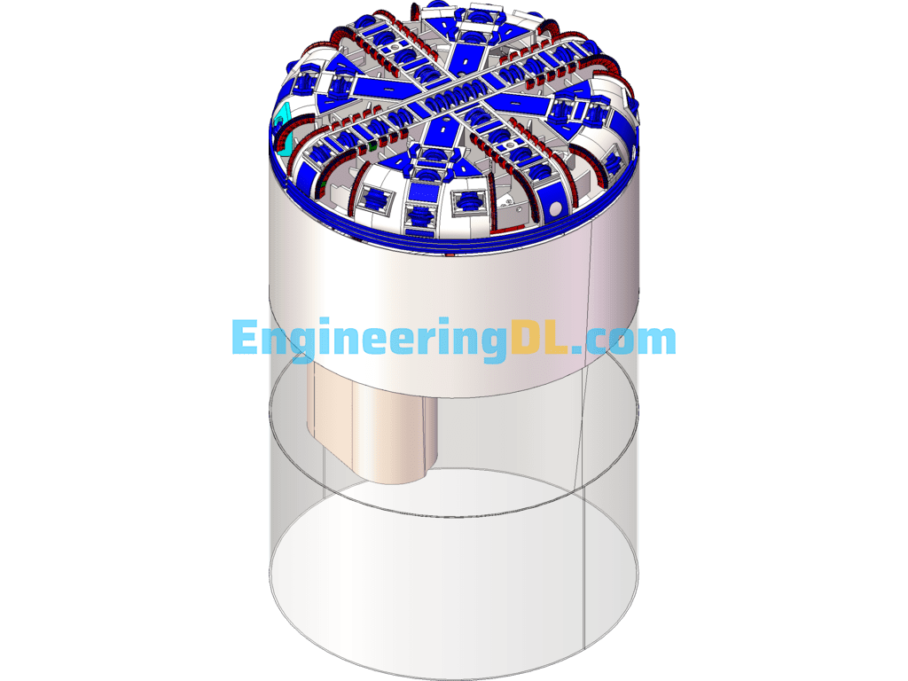 Super Detailed Shield Machine Design Model (Including Internal Structure Such As Cutter Plate) SolidWorks, 3D Exported Free Download