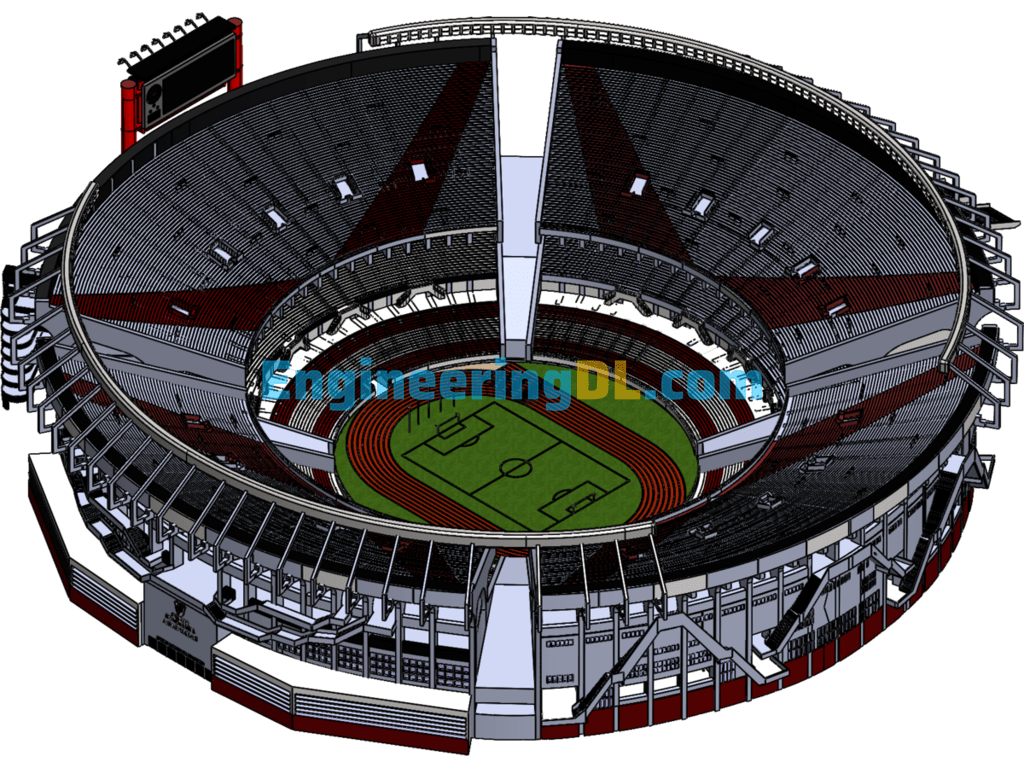Soccer Stadium Stadium Of Ten Thousand People SolidWorks Free Download