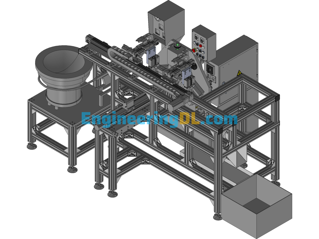 Automatic Loading And Unloading Equipment For Lathe Turning Pin-Type Parts 3D Exported Free Download