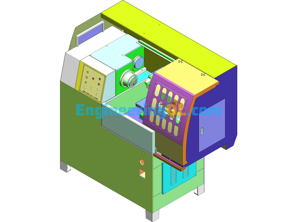Square Turning Machine (Round Bar Turned Into 2 Square, 4 Square, 6 Square, Etc. Square) SolidWorks, 3D Exported Free Download