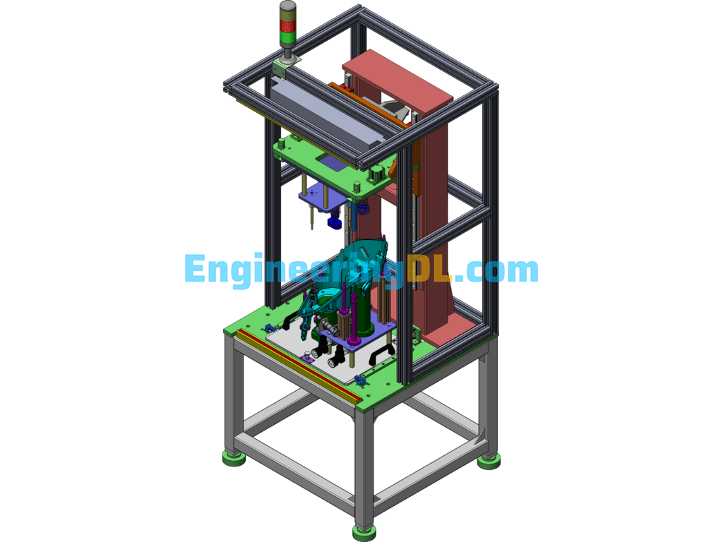 Lamp Rear Cover Stamping Machine SolidWorks Free Download