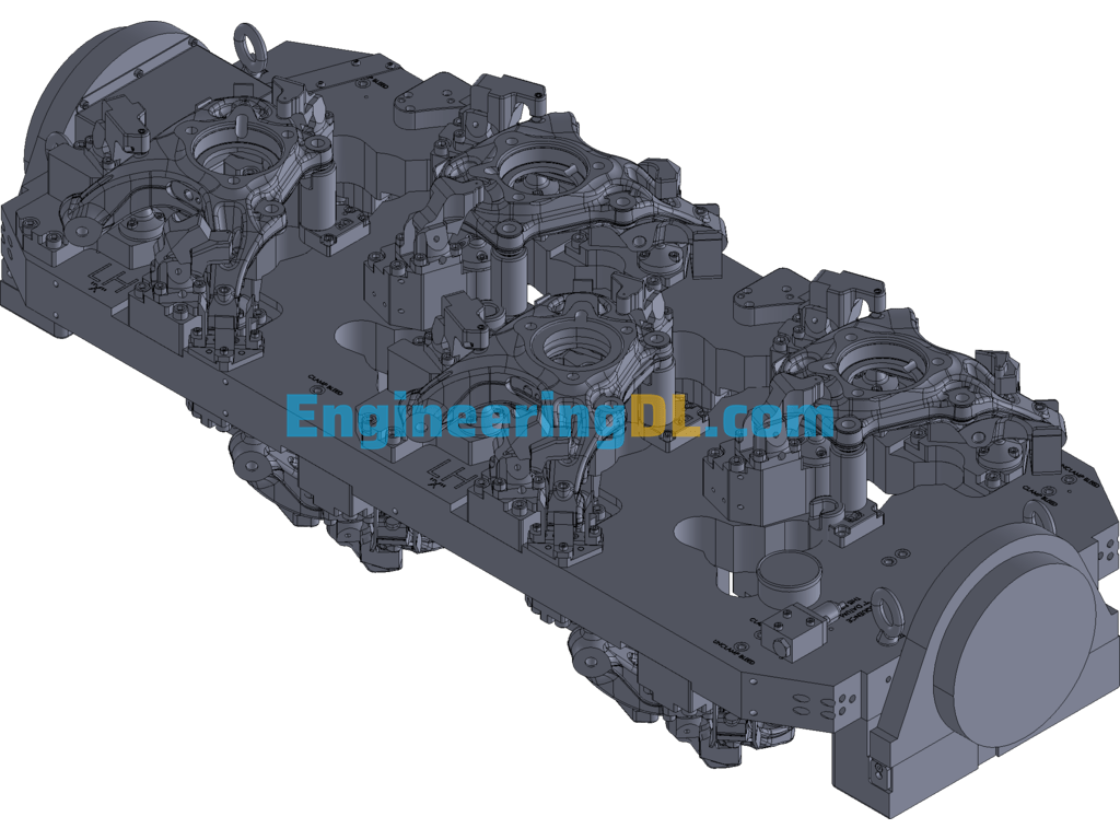 Steering Knuckle Four-Axis Fixture 3D Exported Free Download