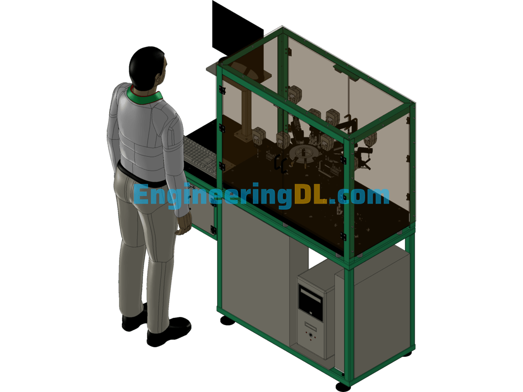 Turret Type Non-Standard Automatic Test Equipment 3D Exported Free Download